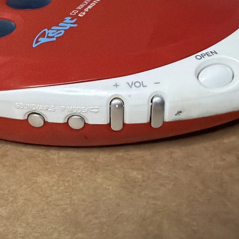 Sony D-EJ360 Red Cd Walkman Psyc G - Protection Portable For Parts Or repair